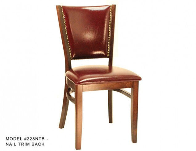 Heavy Duty Over Upholstered Panel Back Wooden Side Chair, MD228