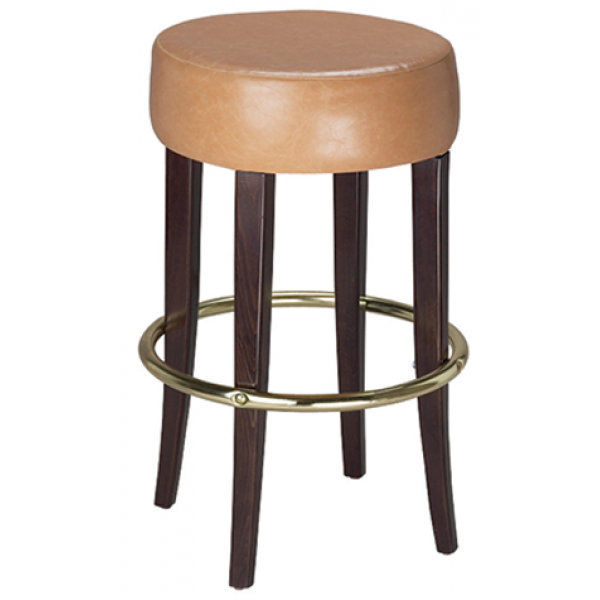 Demi Beechwood Nailhead Seat Barstool w/ Footring, GA117