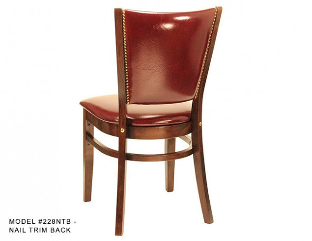 Heavy Duty Over Upholstered Panel Back Wooden Side Chair, MD228