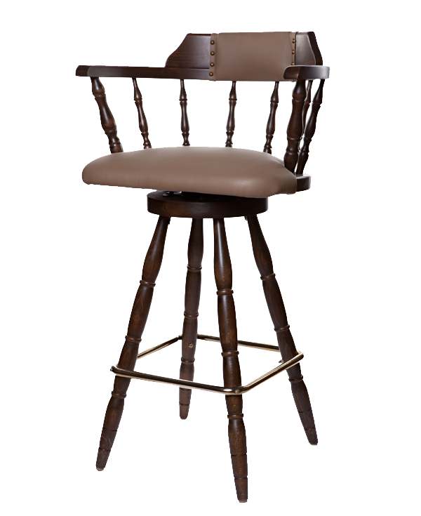 Early Colonial Era Style Upholstered Captains Barstool OD210US