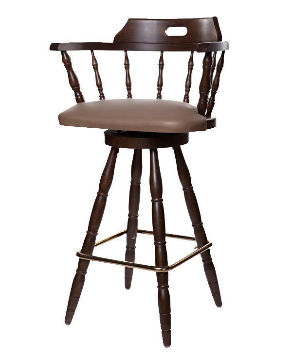 Early Colonial Era Style Upholstered Captains Barstool OD210US
