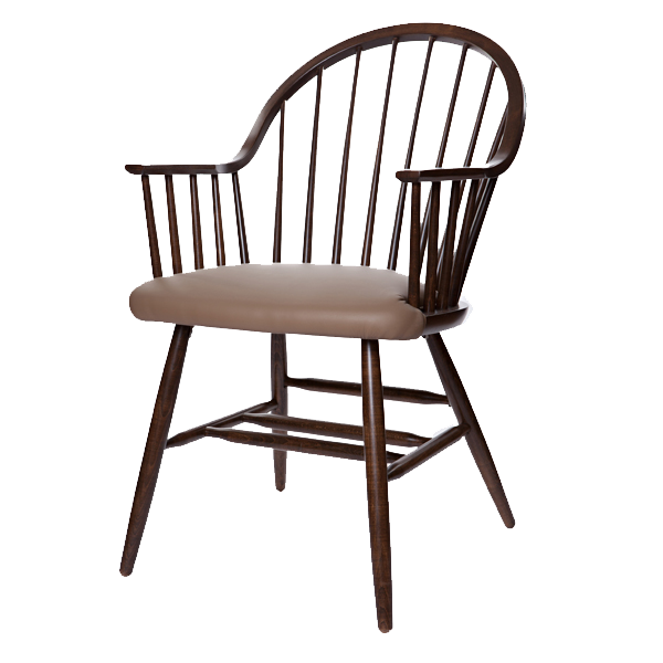 Early Colonial Style Windsor Arm Chair With Upholstered Seat OD214US