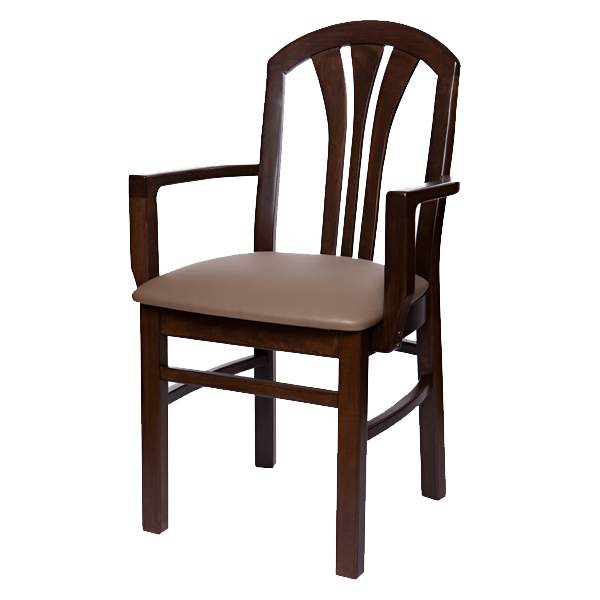 Classic Style Cabaret Arm Chair With Upholstered Seat OD224US