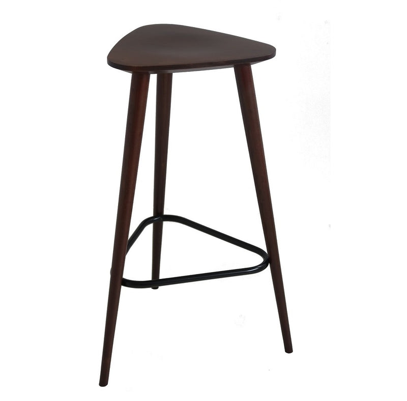 Triangle Wooden Backless Barstool