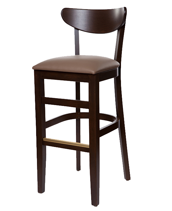 Modern Style Boomerang Barstool With Upholstered Seat OD276US