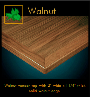 3282 Series Walnut Veneer Table Top