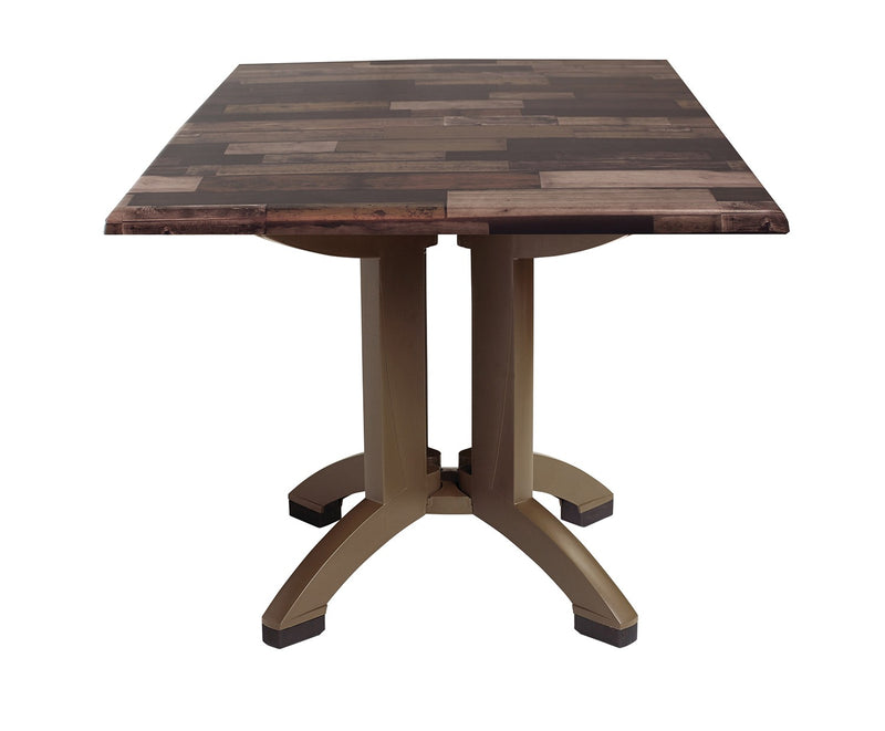 Atlanta Square Outdoor Table w/ 4-Prong Pedestal Base