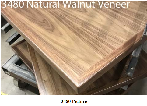 3480 Series Walnut Veneer Table Top