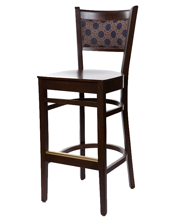 Classic Style Ellington Barstool With Upholstered Back / Seat & Back OD386UB