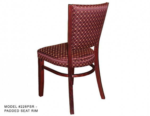 Heavy Duty Over Upholstered Panel Back Wooden Side Chair, MD228