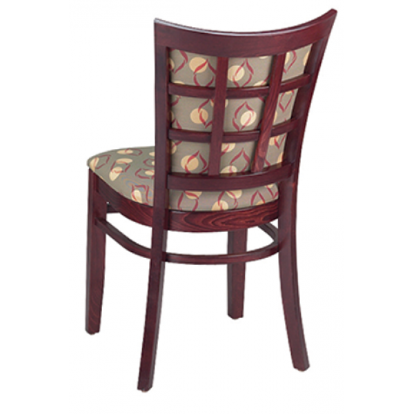 Checker Beechwood Chair with Exposed Grid Back