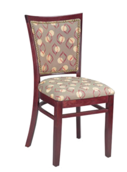 Checker Beechwood Chair with Exposed Grid Back
