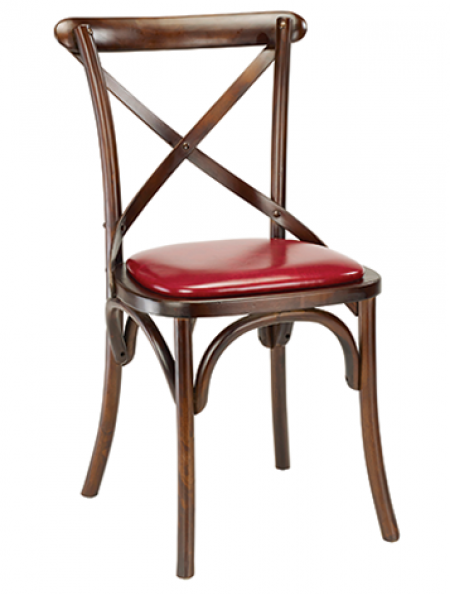 Rustic Walnut Finish Elm Bentwood Restauarnt Chair