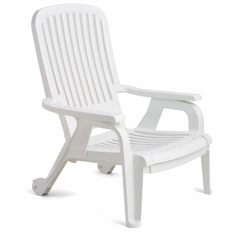 Bahia Stacking Highback Deck Chair with Pullout Footrest