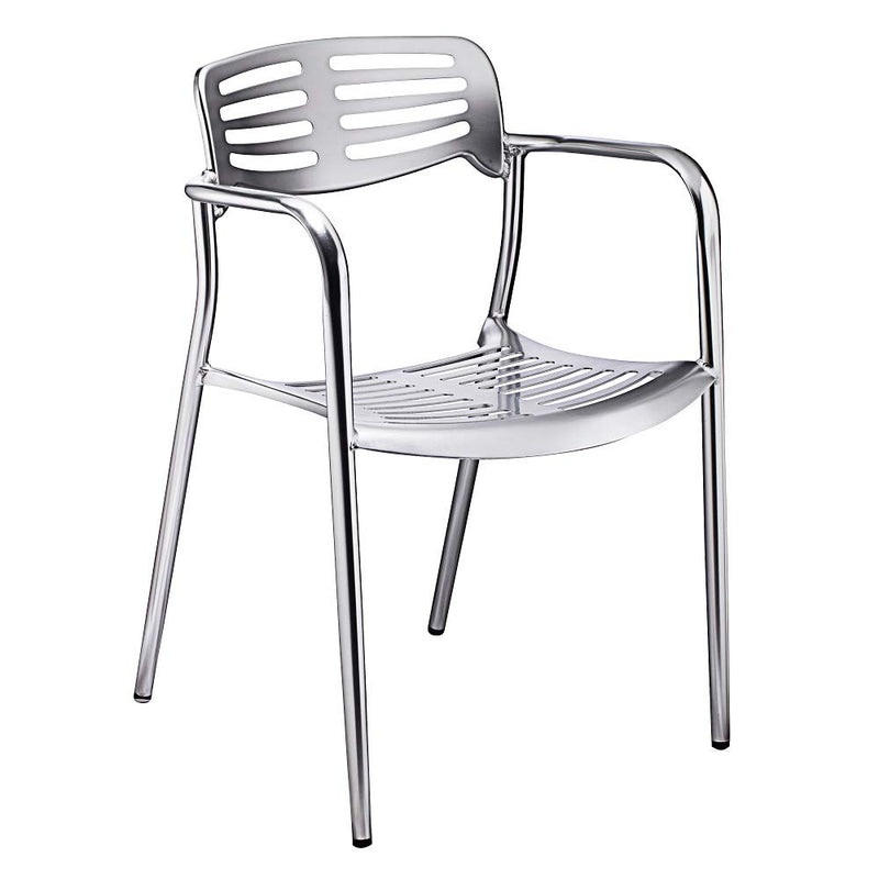 Plaze Silver Aluminum Armchair