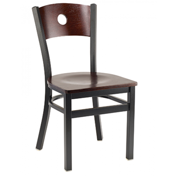 Bullseye Metal Side Chair w/ Veneer Back, GA514