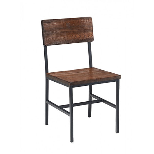 Toledo Reclaimed Wood Side Chair W/ Steel Frame Finish-540