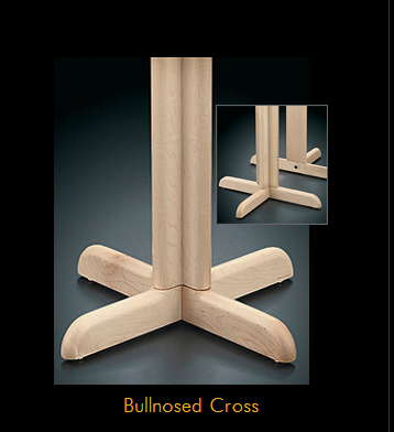 8100 Series Bullnosed cross table base