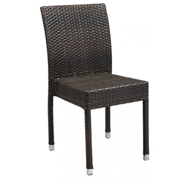 Amalfi Aluminum Chair w/ Rattan Back