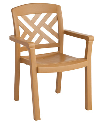 Sanibel Stacking Dining Armchair Teakwood