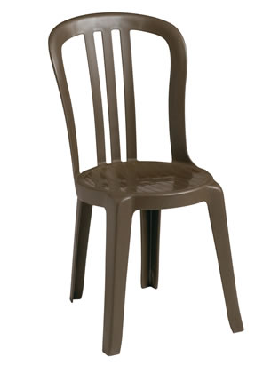 Miami Bistro Stacking Sidechair Taupe