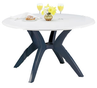 Grosfillex Molded Melamine White Table Top