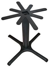4-prong cast iron, 36" x 36" footprint table base