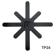 Cross Style (4-Prong) Cast Iron Durable Table Base with Powder Coated Finish  1XJIRFD