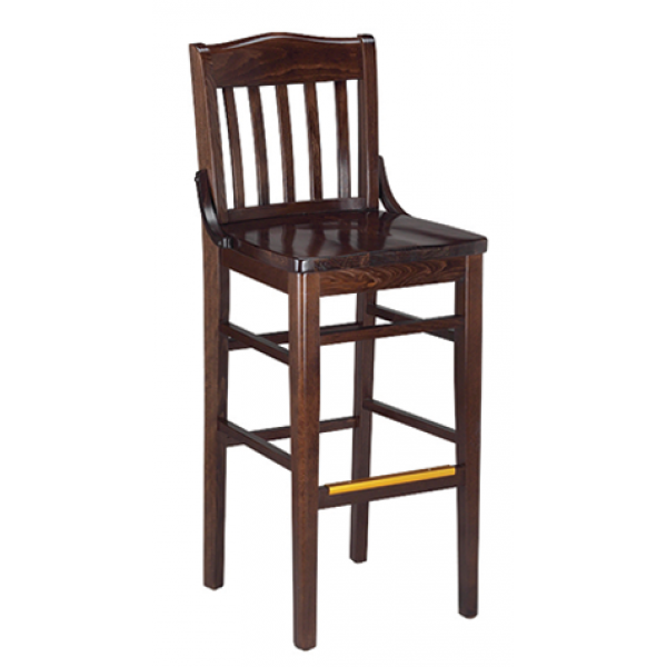 Schoolhouse beechwood Barstool w/ Slat Back