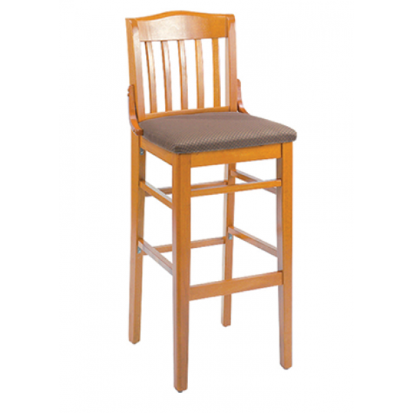 Schoolhouse beechwood Barstool w/ Slat Back
