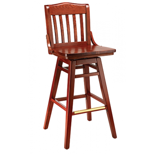 Schoolhouse beechwood Barstool w/ Slat Back