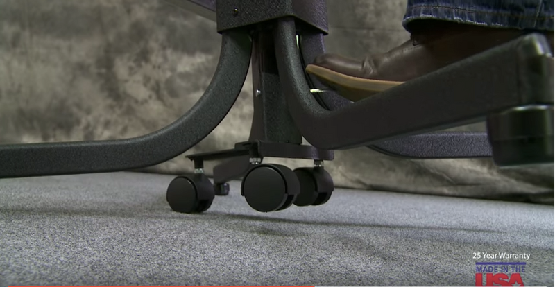 600 Series Adjustable Height Metal Base w/ Tilt-Top and Casters