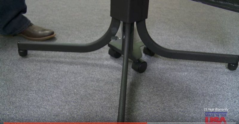 600 Series Adjustable Height Metal Base w/ Tilt-Top and Casters