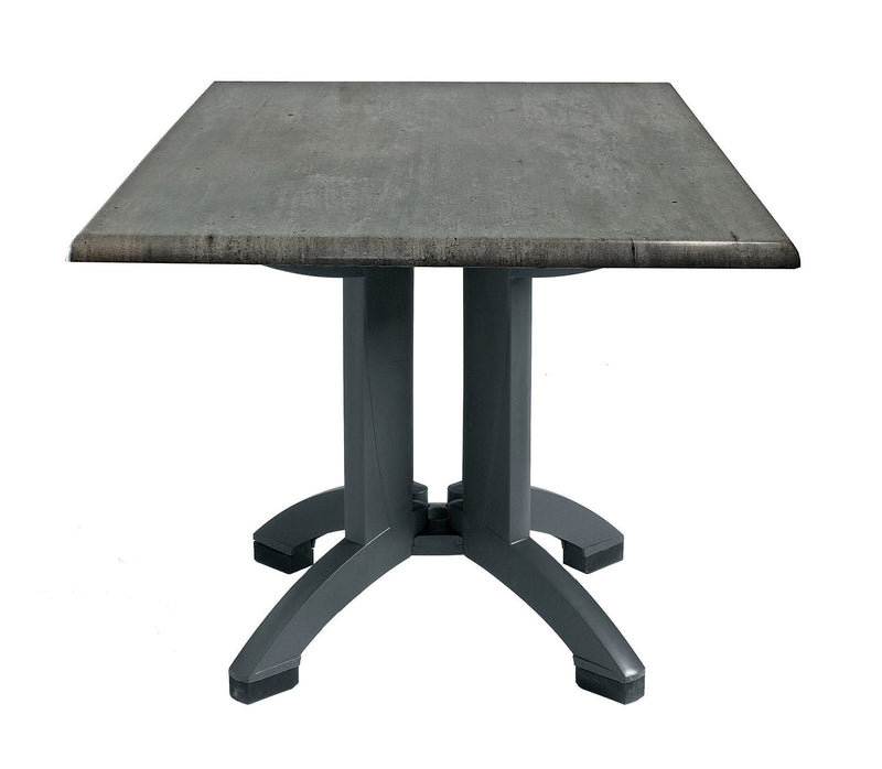 Atlanta Square Outdoor Table w/ 4-Prong Pedestal Base