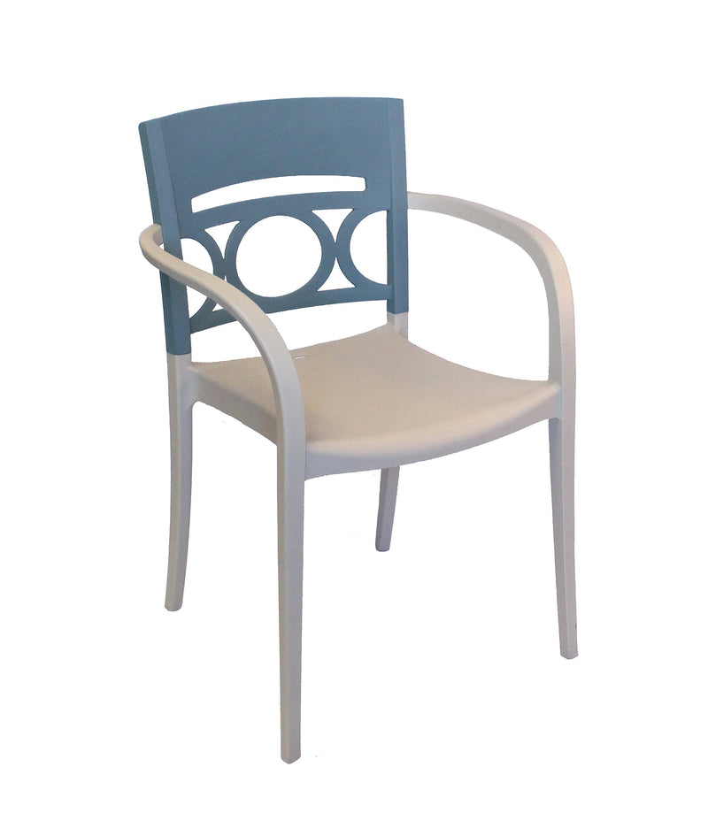 Moon Stacking Armchair w/ Low Backrest