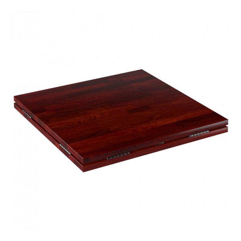 Maple wood w/ mahogany finish drop leaf table top