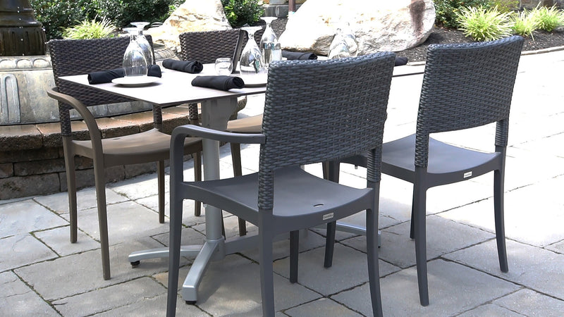 Java Wicker Armchair w/ Rattan Back