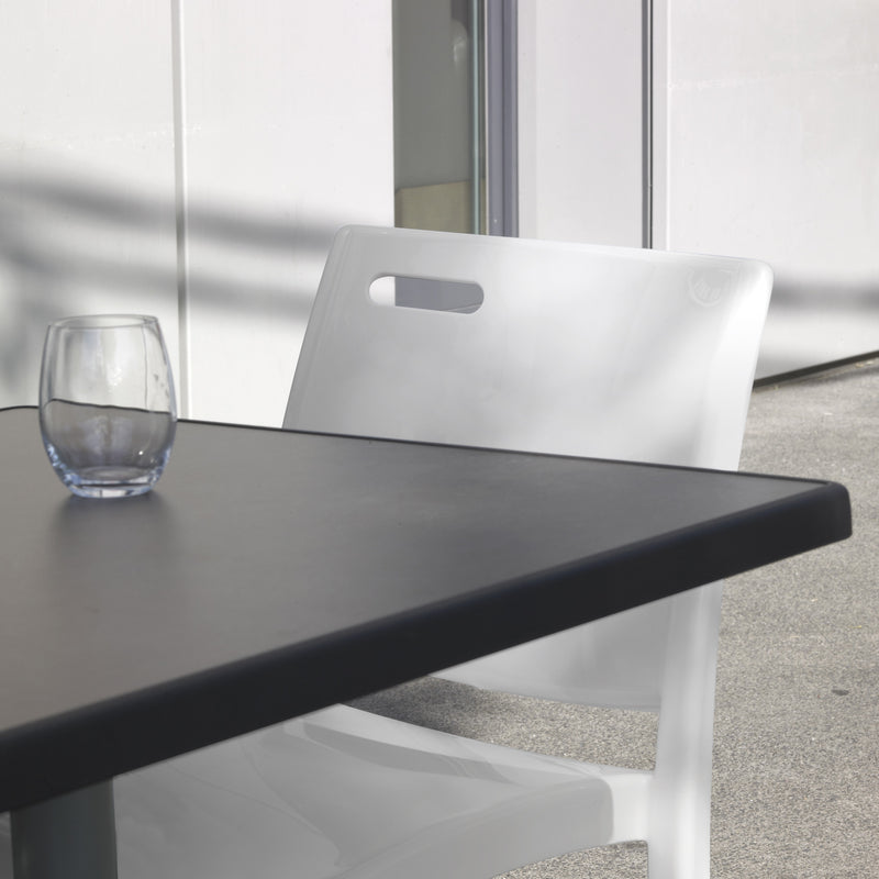 Metro Resin Stacking Chair w/ Handhold Back