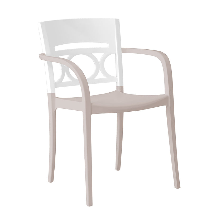 Moon Stacking Armchair w/ Low Backrest