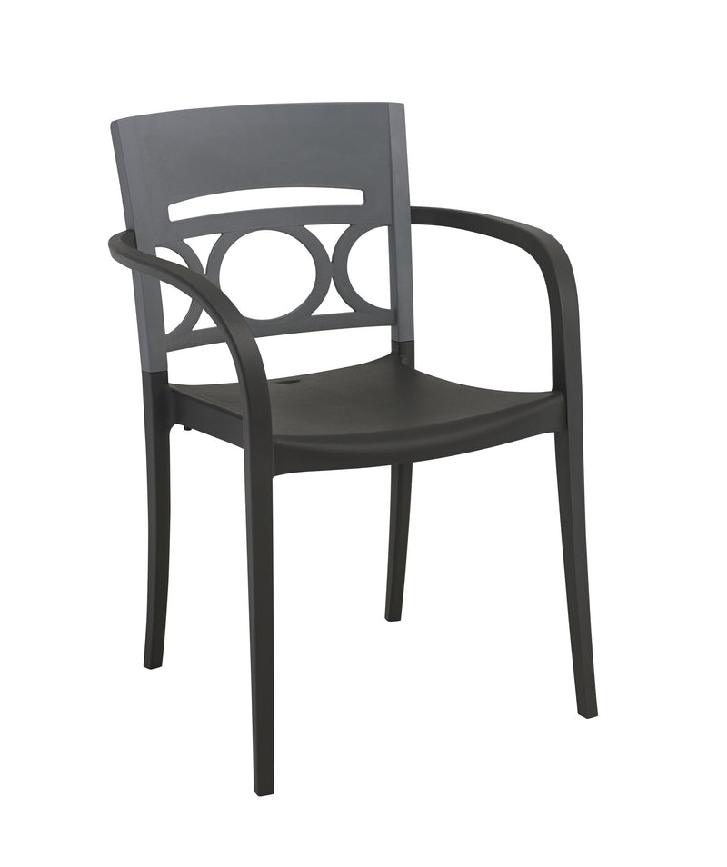 Moon Stacking Armchair w/ Low Backrest