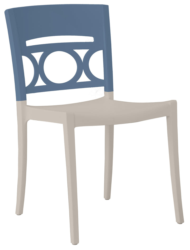 Moon Stacking Sidechair w/ Low Backrest