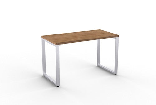 structure cherry laminate table w/ square metal base