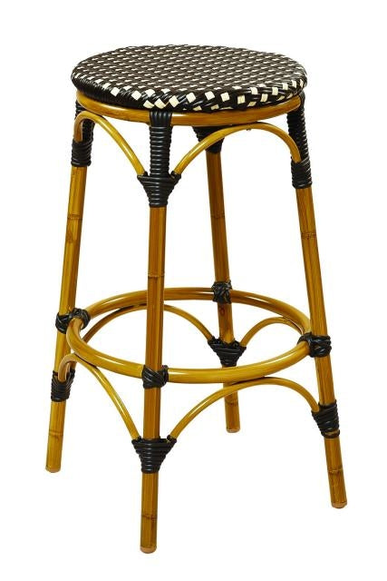 GA831RFD Aluminum Bamboo Metal Barstool