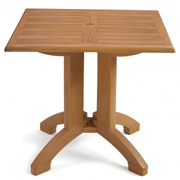 Atlanta Square Outdoor Table w/ 4-Prong Pedestal Base