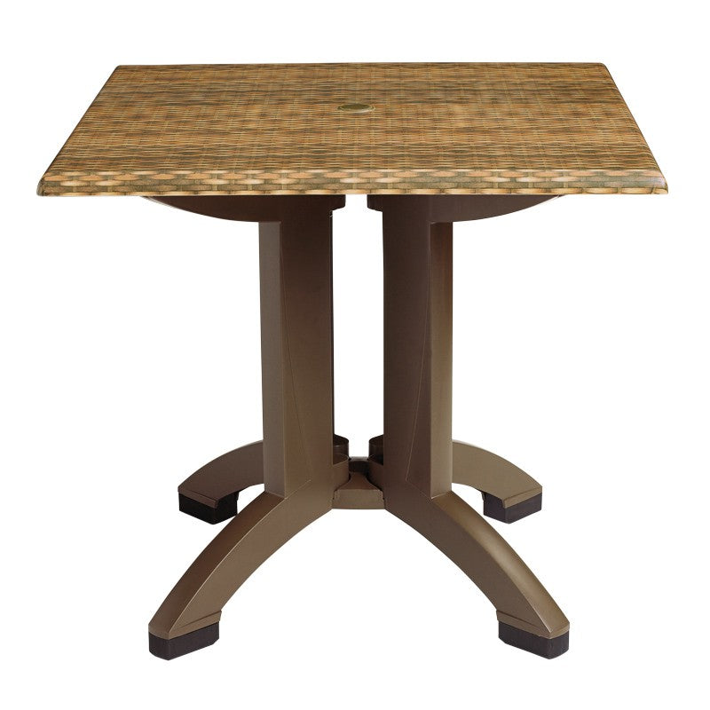 Atlanta Square Outdoor Table w/ 4-Prong Pedestal Base