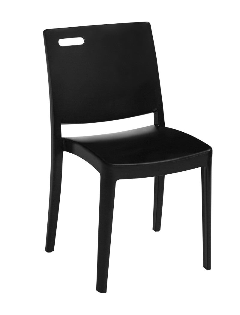 Metro Resin Stacking Chair w/ Handhold Back