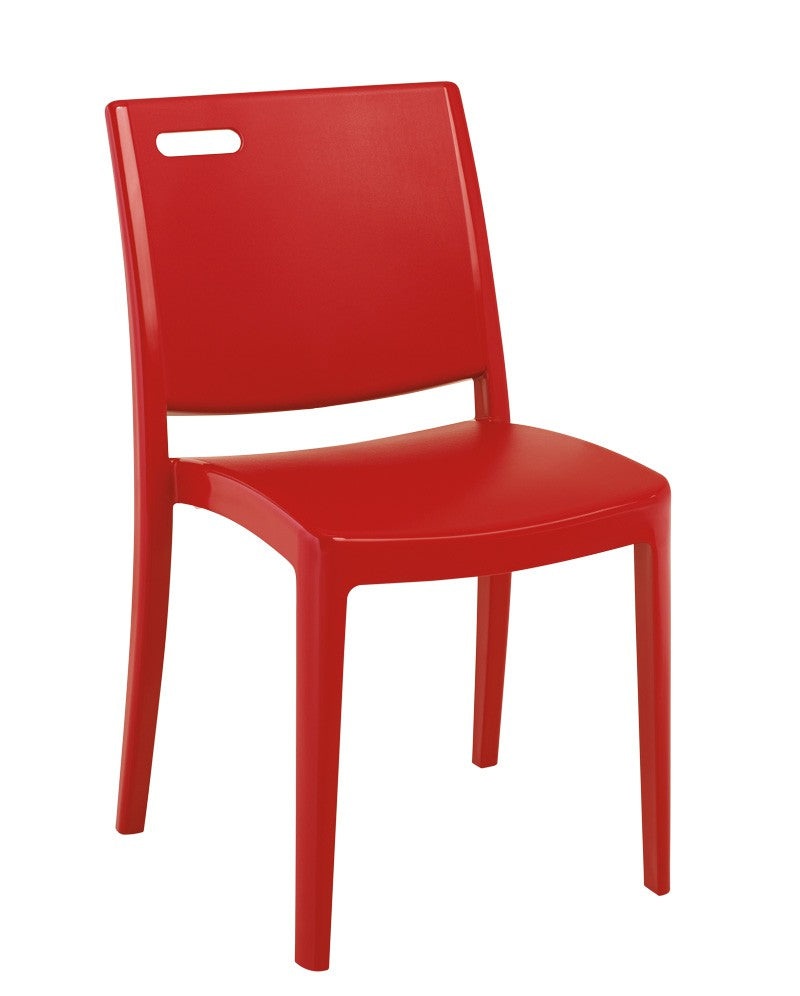 Metro Resin Stacking Chair w/ Handhold Back