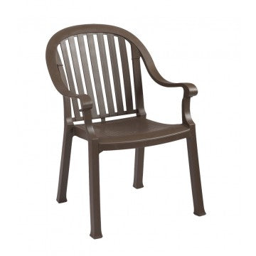 Colombo Slat Back Stacking Armchair Bronze