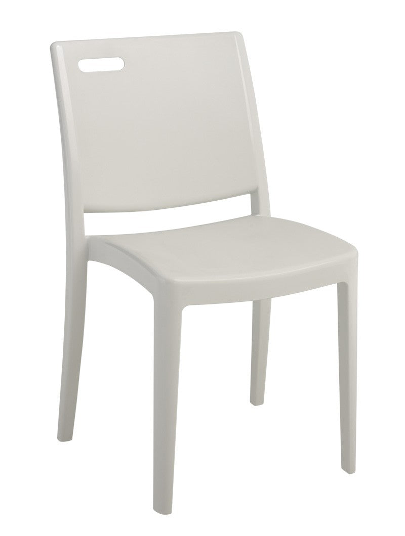 Metro Resin Stacking Chair w/ Handhold Back