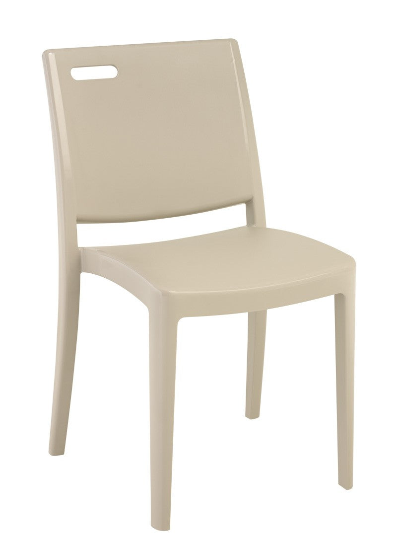 Metro Resin Stacking Chair w/ Handhold Back